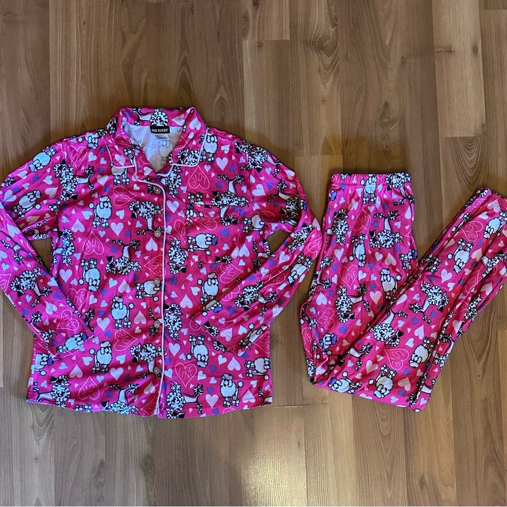 Joe boxer pajamas PJ XL 14/16 pink poodle